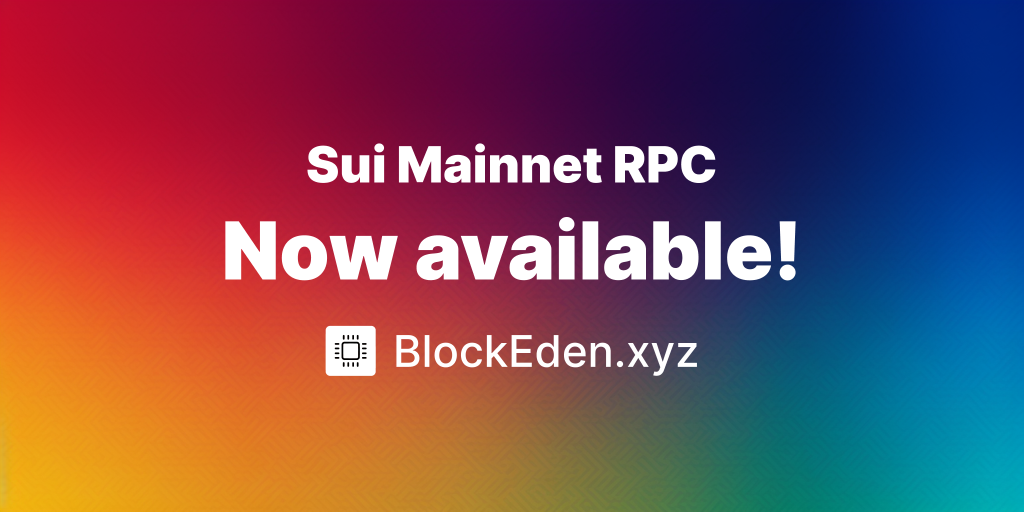 Sui Mainnet Launch: BlockEden.xyz Expands API Suite to Include Next-Generation